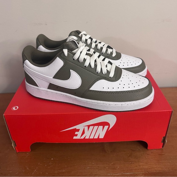 Nike Other - Nike Court Vision Low sneakers olive/white NEW